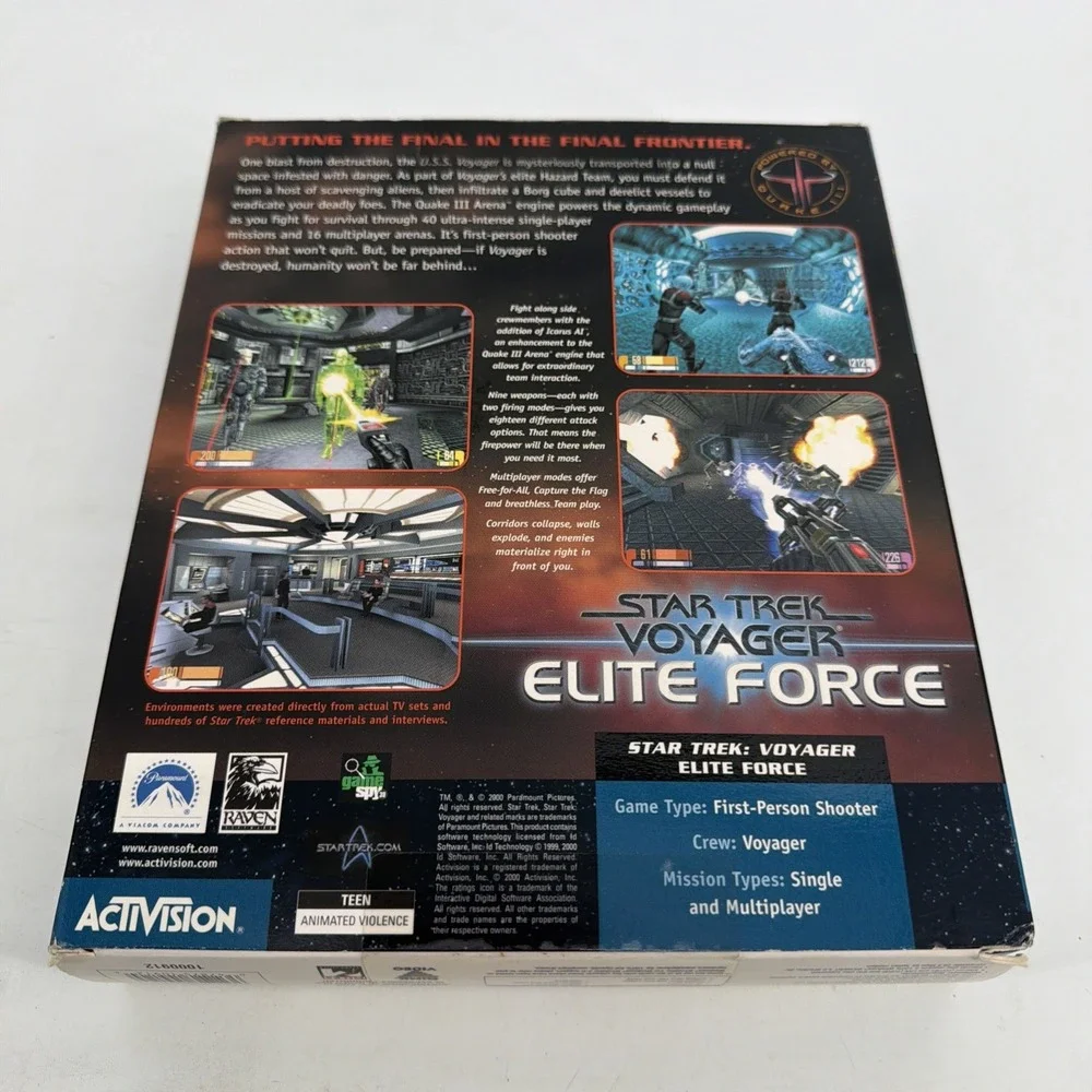 Star Trek Voyager - Elite Force PC CD-ROM, 2000 Big Box Game COMPLETE